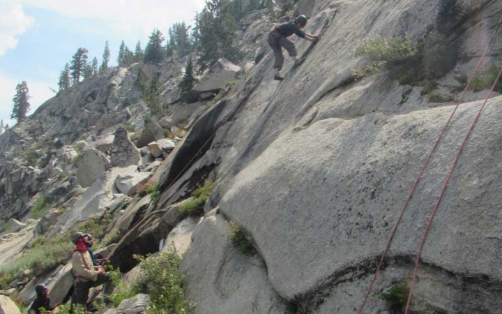 rock climbing outdoor leadership course for boys
